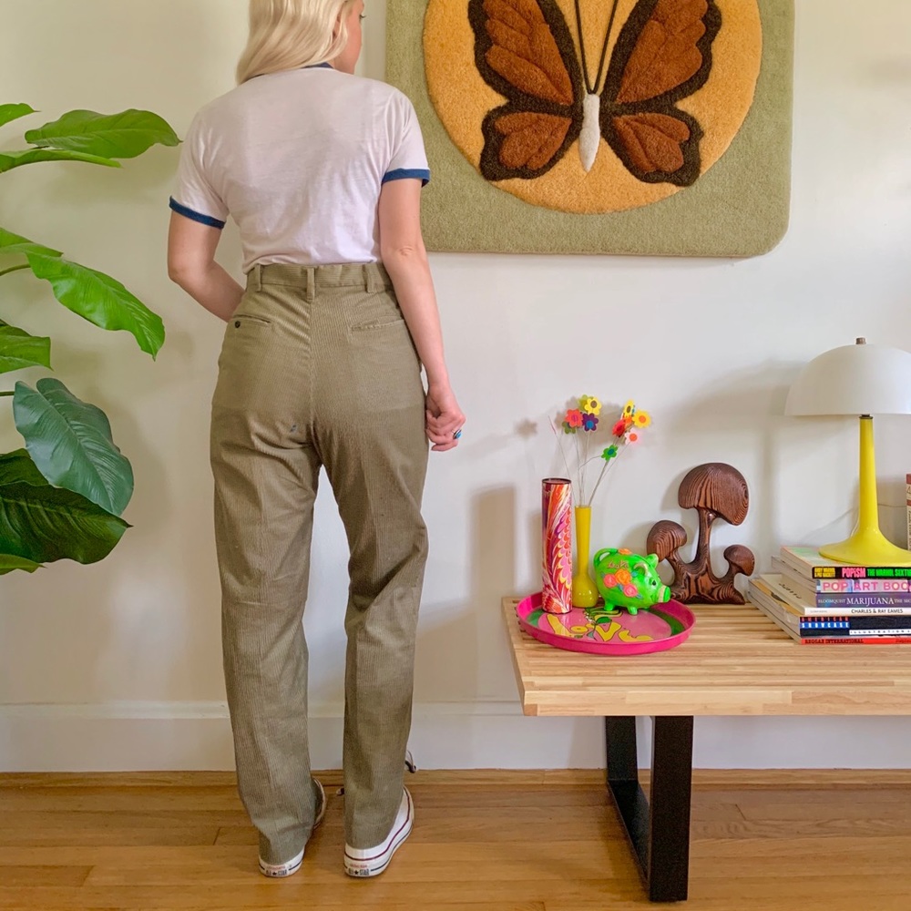 Vintage 1960s corduroy trousers unisex 32x29 - Picture 4 of 7